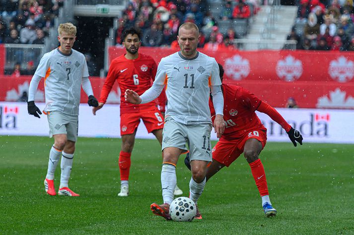 Eftir að hafa verið með íslenska landsliðinu í Kanada var Jón Dagur mættur í slaginn með Brann í Noregi í dag.