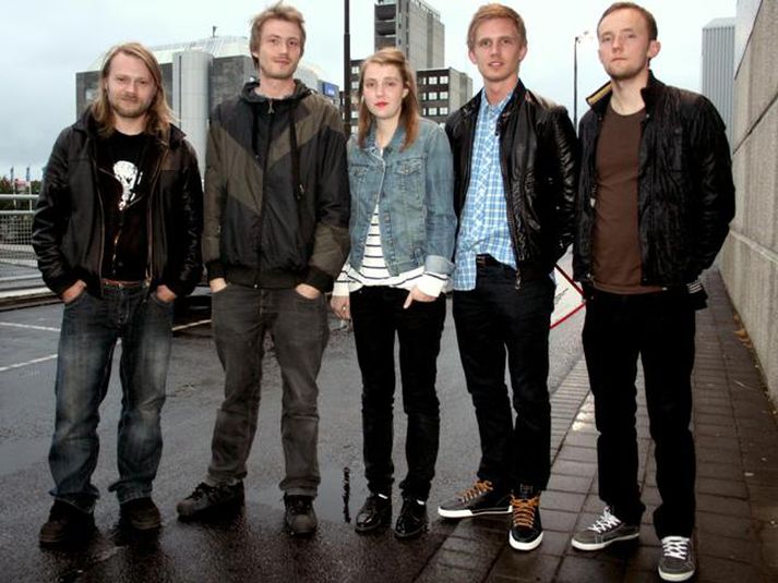 Haraldur Sigurjónsson sigurvegari, Logi Hilmarsson, Sara Gunnarsdóttir, Jónatan Arnar Örlygsson og Grímur Björn Grímsson.