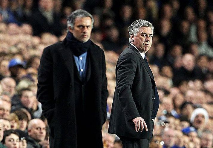 Carlo Ancelotti er orðaður við starfið hans Jose Mourinho hjá Real Madrid. 
Nordicphotos/Getty