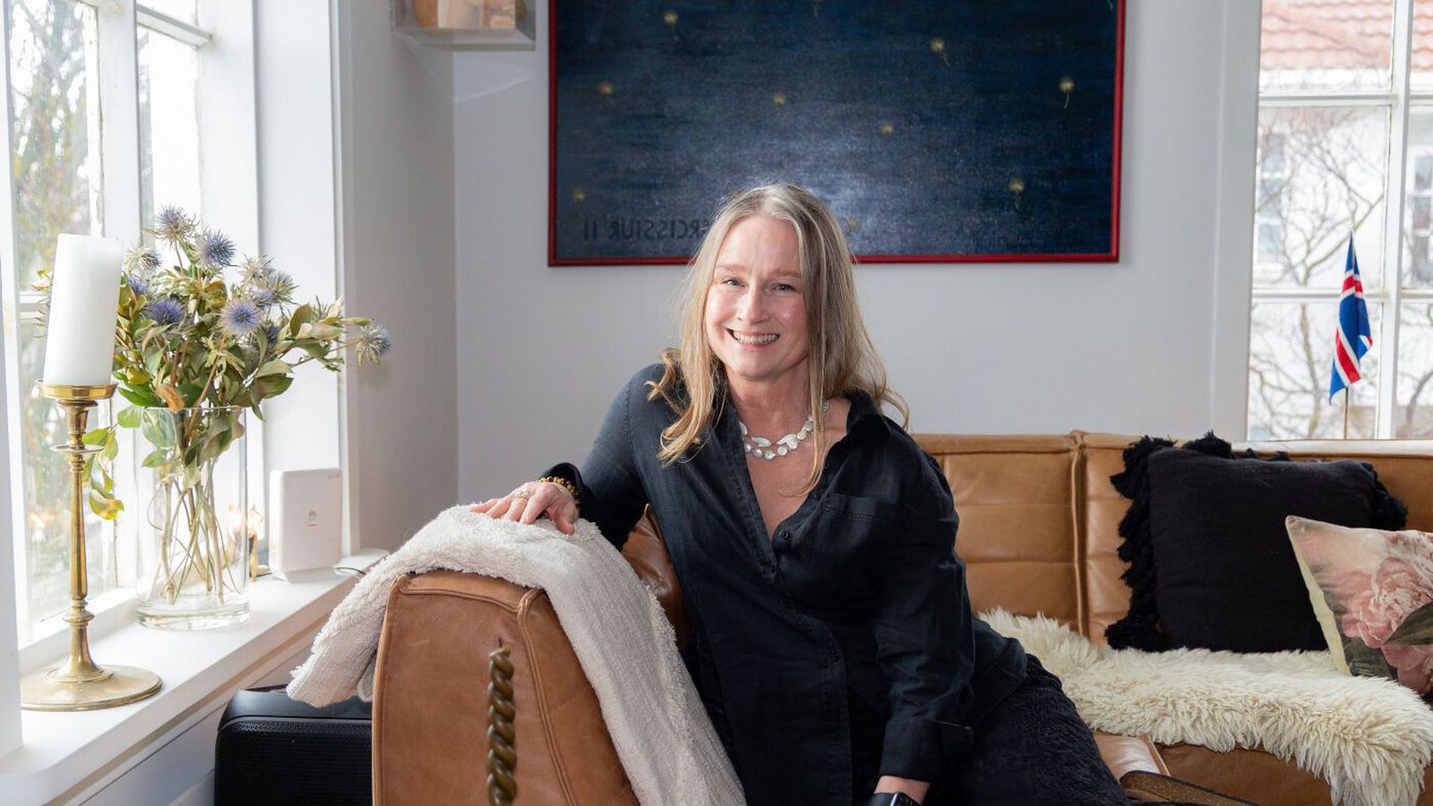 Saumaði föt úr gardínum fyrir ballið