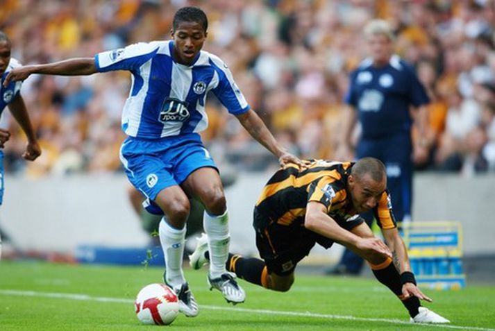 Antonio Valencia í leik með Wigan.