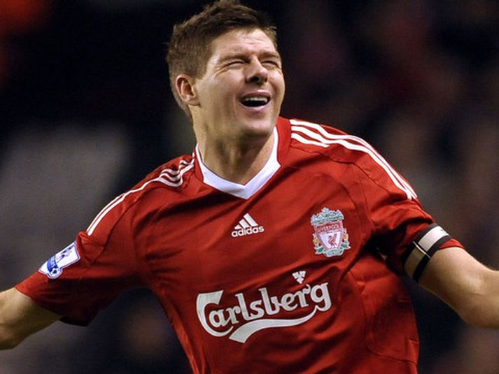 Steven Gerrard, fyrirliði Liverpool.