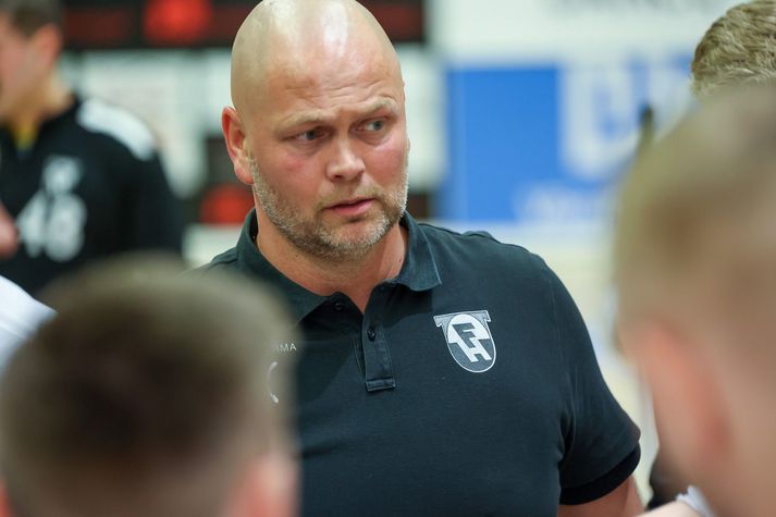 Sigursteinn Arndal gat leyft sér að fagna í leikslok.