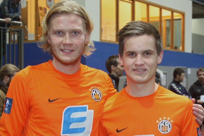 Andri Ólafsson og Kristófer Eggertsson léku sinn fyrsta leik með meistaraflokki KR í gær.