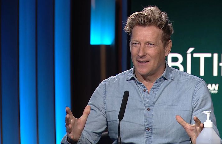 Magnús Scheving í Bítinu í morgun.