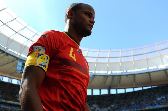 Vincent Kompany í leik með Belgíu.