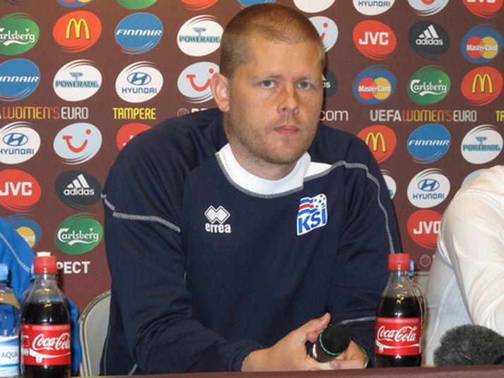 Sigurður Ragnar Eyjólfsson á blaðamannafundinum í dag.