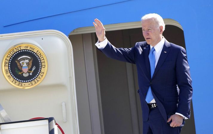 Joe Biden forseti Bandaríkjanna hélt til Póllands í morgun eftir fund sinn með öðrum leiðtogum Vesturlanda í Brussel í gær.