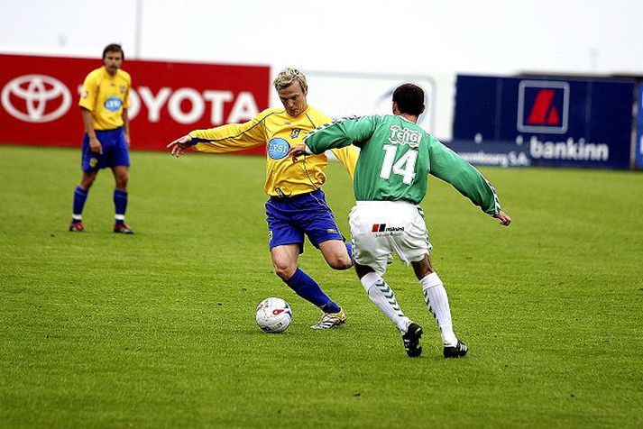 fín endurkoma Óli Stefán snéri aftur og skoraði.