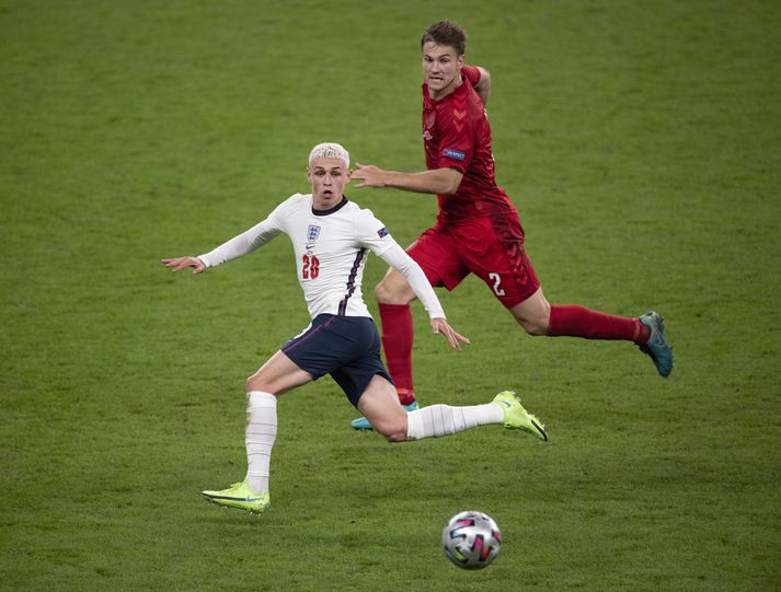 Phil Foden æfði ekki með enska liðinu í dag.