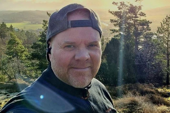 Fjölskylda Kjartans var viðstödd minningarstundina. 