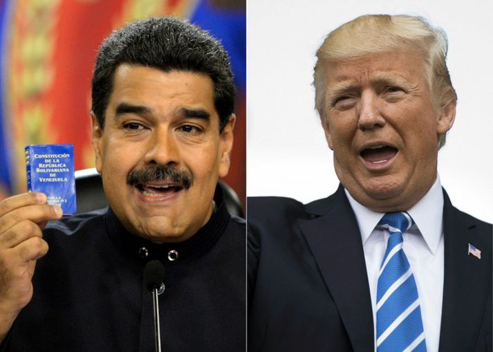 Donald Trump Bandaríkjaforseti sagðist á föstudaginn ekki útiloka hernaðarinngrip í Venesúela.