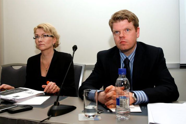 Steinunn H. Guðbjartsdóttir og Páll Eiríksson í slitastjórn Glitnis. Mynd/ GVA.