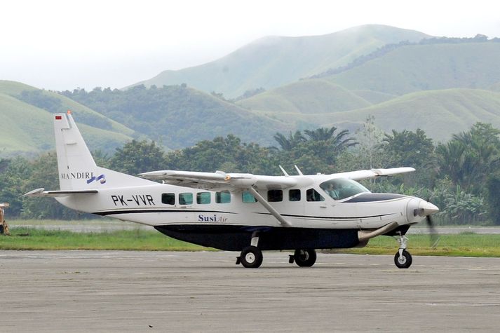 Flugvélin var af gerðinni Cessna.