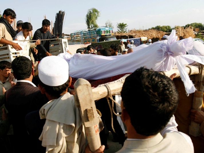 Laghmani og minnst 21 til viðbótar féllu í dag. Mynd/AP