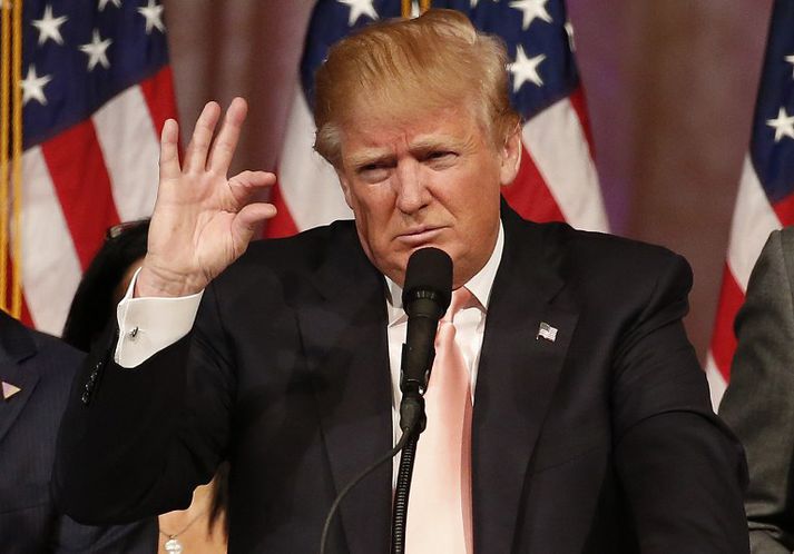 Donald Trump hefur tryggt sér flesta kjörmenn í forkosningum Repúblikanaflokksins.