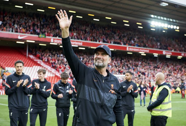 Jürgen Klopp var valinn þjálfari ársins á Englandi.