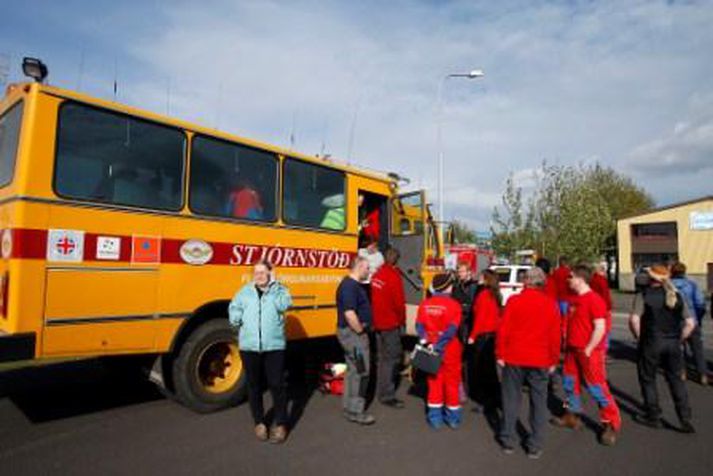 Fjögurhundruð björgunarsveitarmenn voru að störfum í gær.