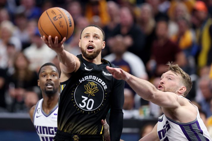 Stephen Curry var frábær í nótt.