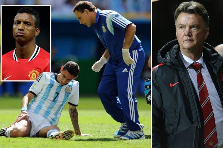 Van Gaal var eflaust ekkert sérstaklega sáttur með Nani.