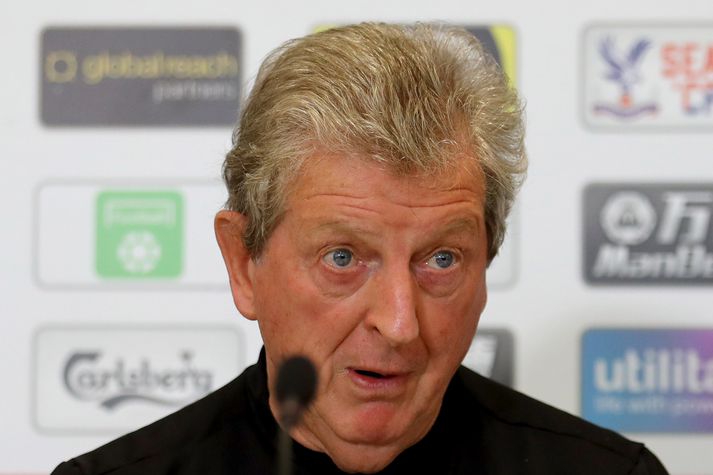 Roy Hodgson á blaðamannfundinum.