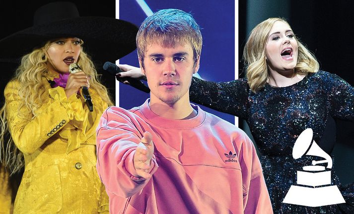 Beyoncé, Justin Bieber og Adéle eru öll tilnefnd.