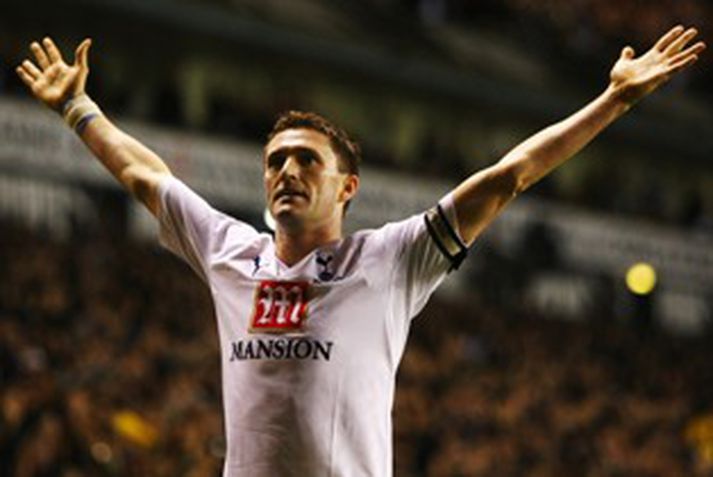 Robbie Keane fagnaði 100. marki sínu fyrir Tottenham á síðustu leiktíð