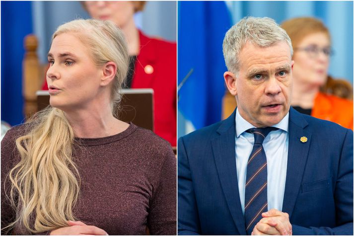 Hildur Sverrisdóttir, þingflokksformaður Sjálfstæðisflokksins, og Sigmar Guðmundsson, þingflokksformaður Viðreisnar.