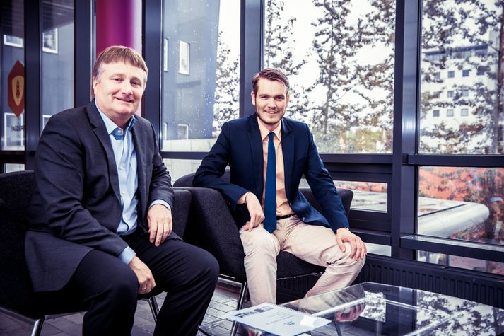 Gunnar Lúðvíkssson fjármálastjóri Seltjarnarnesbæjar og Anton M. Egilsson, Nýherja.
