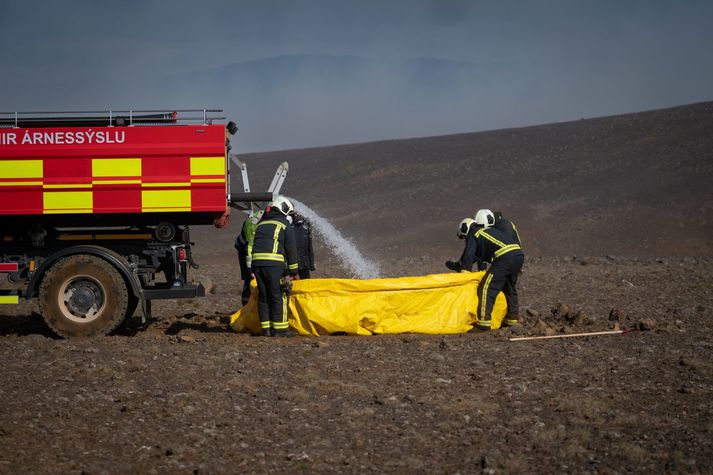 Mikið hefur mætt á slökkviliðsfólki undanfarna daga enda um mesta mosabruna að ræða í manna minnum. 