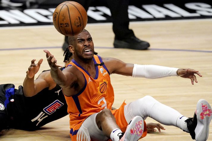 Chris Paul hefur aldrei orðið NBA meistari þrátt fyrir langan og glæsilegan feril og því hefur félag hans, Phoenix Suns, ekki heldur náð.