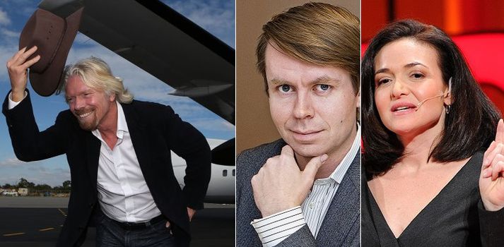 Branson, Þorsteinn Baldur og Sandberg eru öll virk á Instagram.