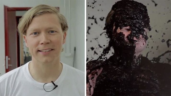 Gísli Marteinn Baldvinsson veigraði sér ekki við að taka þátt í drulluverkefninu.