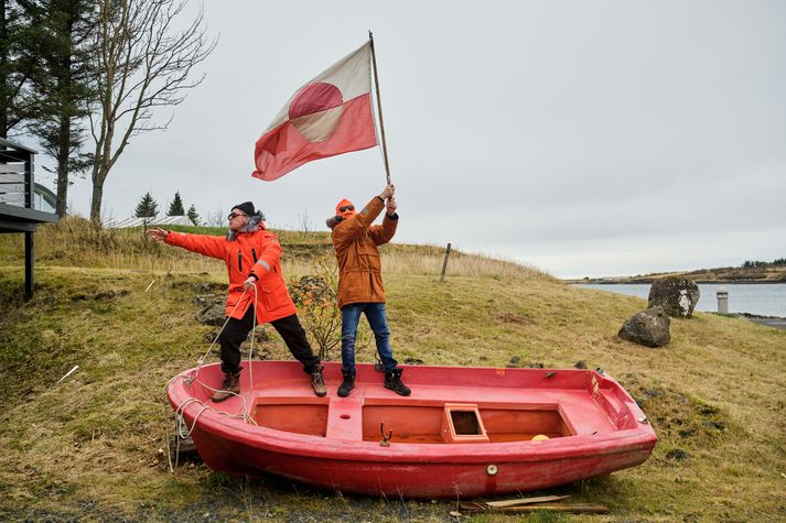 Erpur og Dj Moonshine hljóðmaður með meiru.