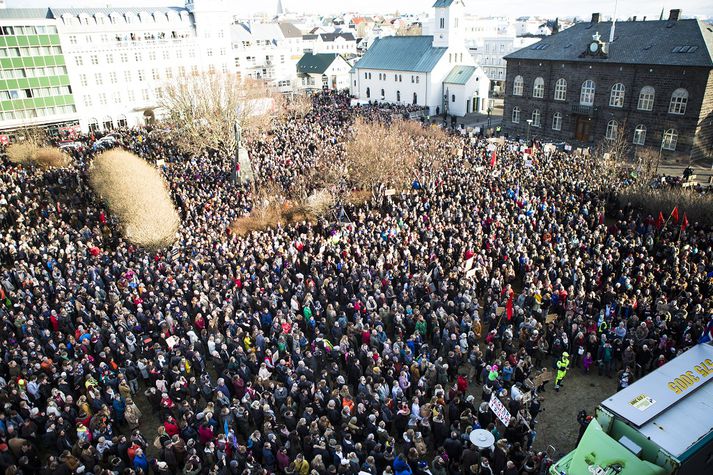 Um 20 þúsund manns mættu á mánudag.