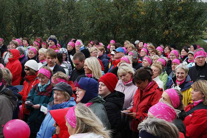 Göngum saman Margir tóku þátt í styrktargöngunni í fyrra.