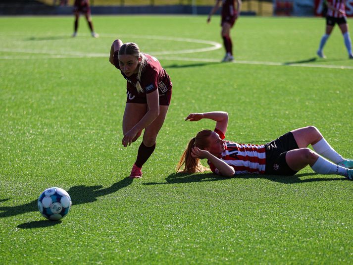 Elísa Bríet Björnsdóttir skoraði tvö mörk fyrir Stólana í dag.