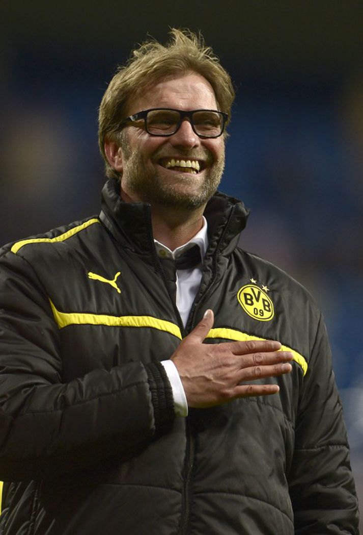 Klopp brosti út að eyrum í leikslok.