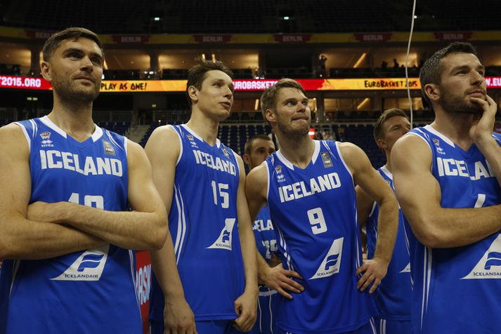 Íslensku strákarni eftir lokaleikinn á Eurobasket 2015.