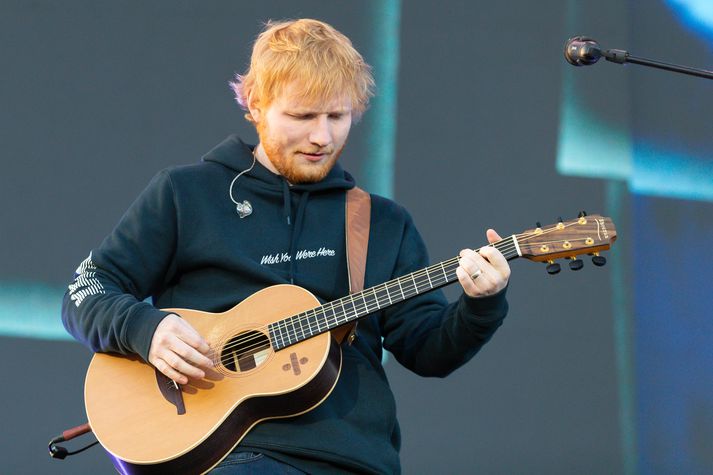 Ed Sheeran á Laugardalsvelli fyrr í mánuðinum.