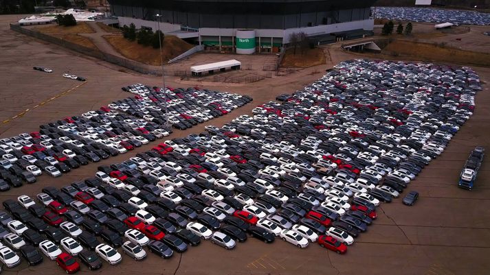 Volkswagen bílar í Frakklandi.