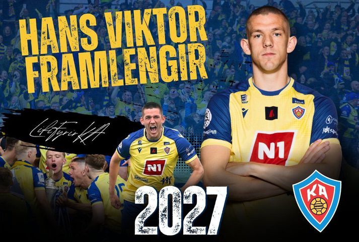 Hans Viktor verður áfram í gula búningnum.