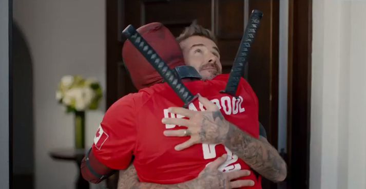 Beckham komst að því að það er erfitt að vera reiður Deadpool til lengdar.