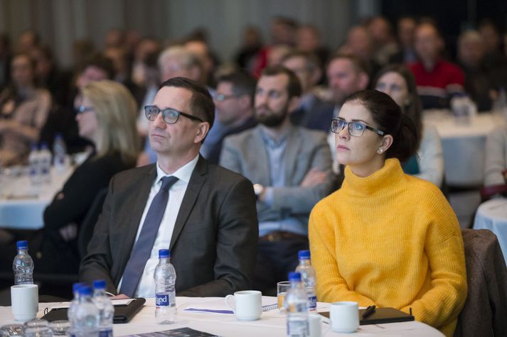 Hörður Arnarson, forstjóri Landsvirkjunar, og Þórdís Kolbrún Reykfjörð Gylfadóttir 
iðnaðarráðherra