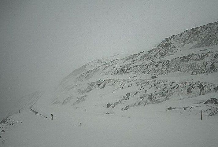 Svona er um að litast á Almenningum á Siglufjarðarvegi.