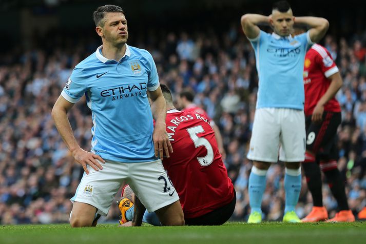 Martin Demichelis átti erfiðan dag í vinnunni.