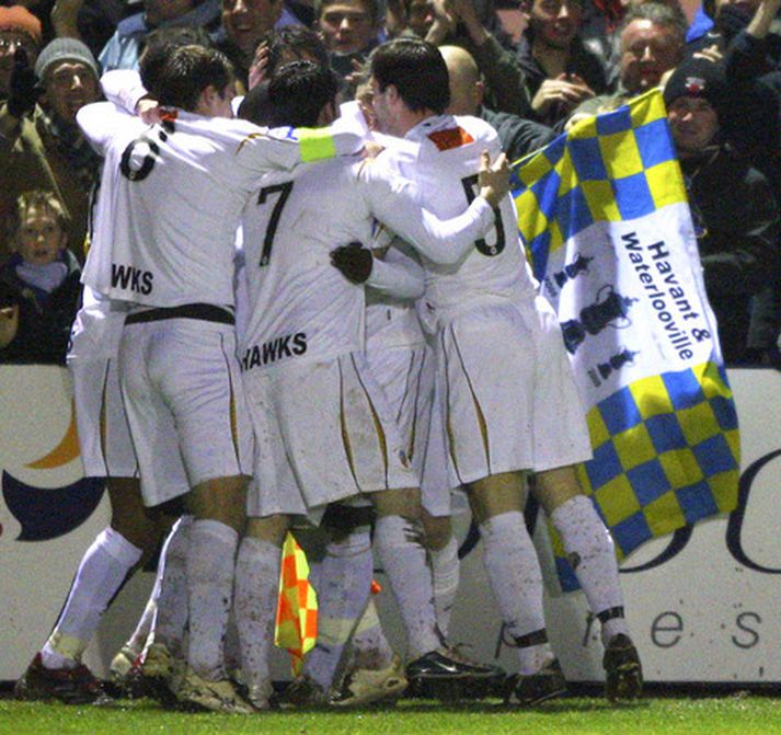 Leikmenn Havant & Waterlooville fagna einu marka sinna í kvöld.