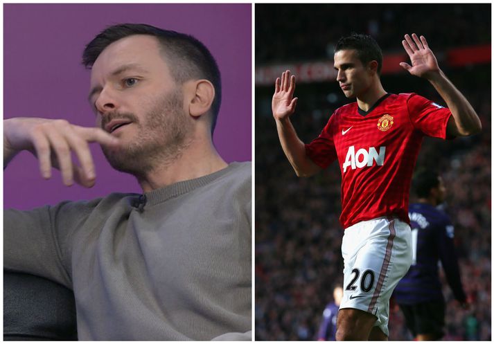 Albert Brynjar Ingason og Robin van Persie, fyrrum leikmaður Manchester United og Arsenal.