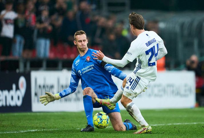 Elías Ólafsson hefur verið leikmaður Midtjylland síðan 2021 en var sendur á láni á síðasta tímabili.