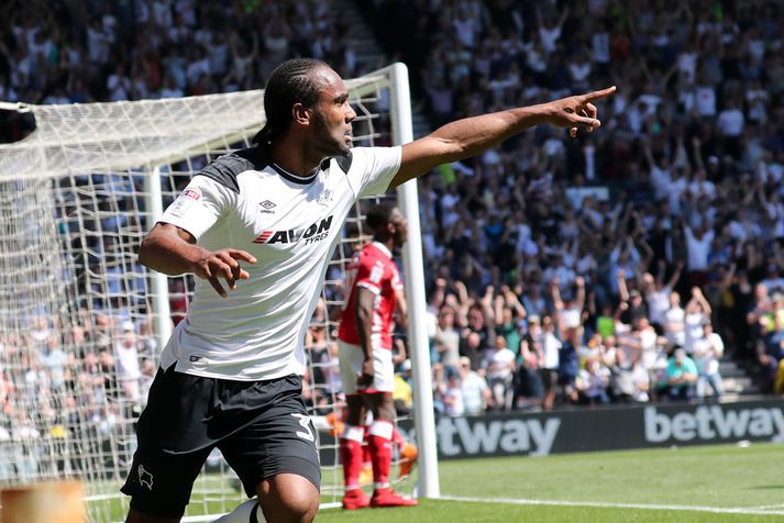 Cameron Jerome skoraði sitt fimmta mark  í síðustu fjórum leikjum fyrir Derby í kvöld.